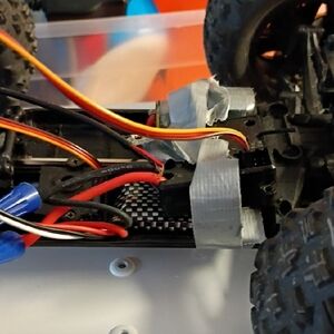 Rugged Black and Red RC Off-Road Truck